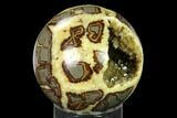 Crystal Filled, Polished Septarian Sphere - Utah #167877-2